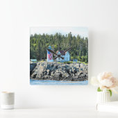 リトルリバー灯台メインクロック スクエア壁時計 (ホーム)