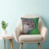 リトルリバー絵画オッター クッション (椅子)