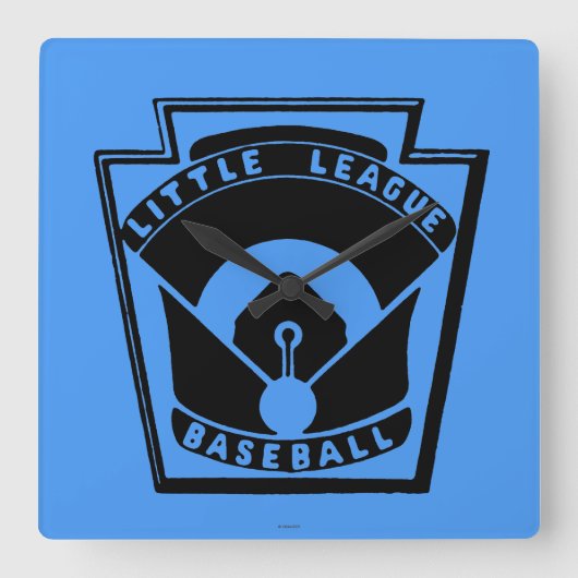 リトルリーグの野球 スクエア壁時計 (正面)
