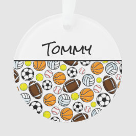 リトルリーグスポーツボールプレイヤー名おもしろい オーナメント