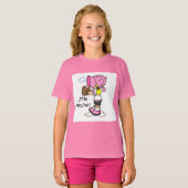 リトルリーグ投手 女子 野球Tシャツ ギフト Tシャツ (正面フル)