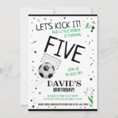 リトルルーキーそれを蹴ろうブラックサッカー誕生日 招待状 (正面)