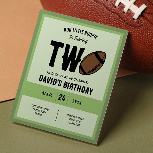 リトルルーキーサッカーバジェット2nd誕生日招待状