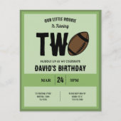 リトルルーキーサッカーバジェット2nd誕生日招待状 (正面)