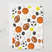 リトルルーキースポーツ 1歳の誕生日 | オールスターパーティー サンキューカード (裏面)