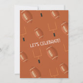 リトルルーキーハドルアップブラウンサッカー誕生日 招待状 (裏面)