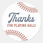 リトルルーキー野球少年1歳誕生日パーティー ラウンドシール (正面)