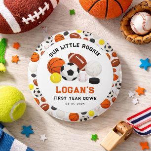 リトルルーキー スポーツ 1歳の誕生日パーティー オールスター 缶バッジ