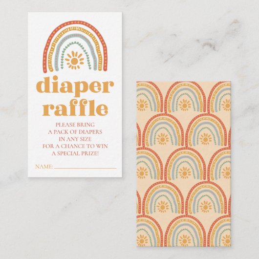 リトルレイオブサンシャインベビーおむつラッフルカード エンクロージャーカード (正面/裏面)