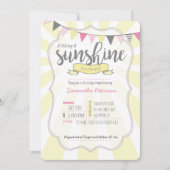 リトルレイオブサンシャインベビーガールシャワー招待状 招待状 (正面)
