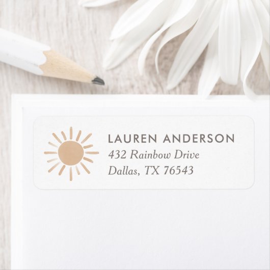 リトルレイオブサンシャインベビーシャワー差出人住所 ラベル (インサイチュ)