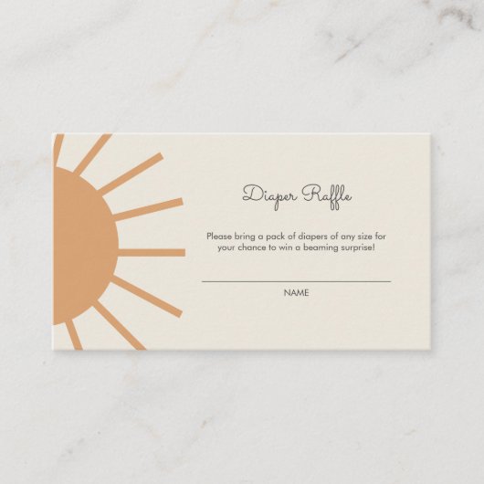 リトルレイオブサンシャインボホオムツラッフル エンクロージャーカード (正面)