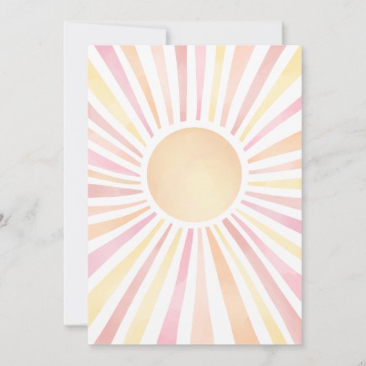 リトルレイオブサンシャインボホーベイビーシャワー招待状 招待状 (裏面)