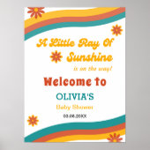 リトルレイオブサンシャインレトロベビーシャワーウェルカム ポスター (正面)
