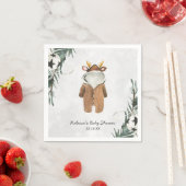 リトルレインディアクリスマスベイビーシャワー パーソナライズド スタンダードカクテルナプキン (インサイチュ)