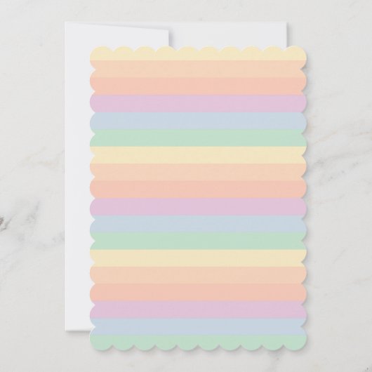 リトルレインボーサンシャイン男女兼用ベビーシャワー 招待状 (裏面)