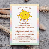 リトルレインボーサンシャイン男女兼用ベビーシャワー 招待状