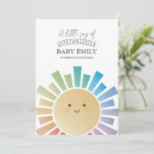 リトルレイ・オブ・サンシャイン男女兼用ベビー到着 案内状 (スタンド正面)
