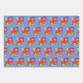 リトルレッドエンジンデザインラッピング紙シート ラッピングペーパーシート (正面3)