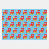 リトルレッドエンジンデザインラッピング紙シート ラッピングペーパーシート (正面2)