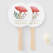 リトルレッドキノコ誕生日ギフトラベルハンドファン ハンドファン (正面&裏面)