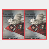 リトルレッドクリスマスギフト ラッピングペーパーシート (正面3)