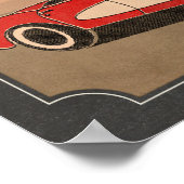 リトルレッドコルベット1957ヴィンテージプリント ポスター (角)