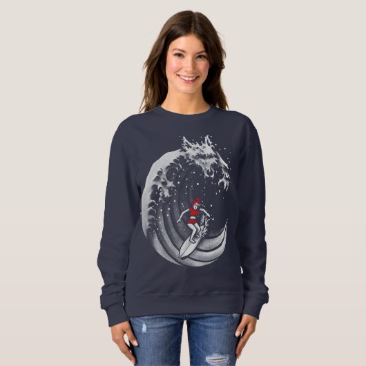 リトルレッドサーフィンフード スウェットシャツ (正面フル)