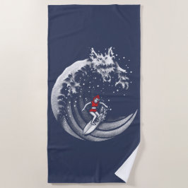 リトルレッドサーフィンフード ビーチタオル