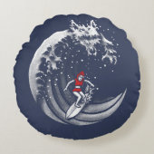 リトルレッドサーフィンフード ラウンドクッション (正面)