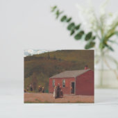リトルレッドスクールキャビンバイウィンスローホーマー ポストカード (スタンド正面)