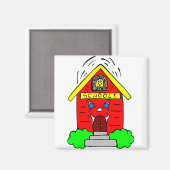 リトルレッドスクールハウス マグネット (正面/裏面)