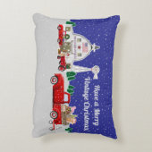 リトルレッドトラックとアンティークホワイトバーン アクセントクッション (裏面(縦))