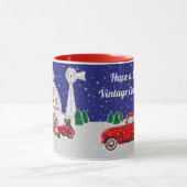 リトルレッドトラックとアンティークホワイトバーン マグカップ (中央)