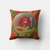 リトルレッドトラック – 秋とクリスマス クッション (裏面)