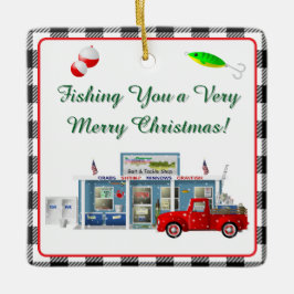 リトルレッドトラック(魚釣りタックル店) セラミックオーナメント