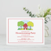 リトルレッドハウス引っ越し祝いパーティーパーティの招待状 招待状 (スタンド正面)