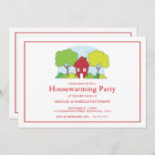 リトルレッドハウス引っ越し祝いパーティーパーティの招待状 招待状 (正面/裏面)