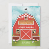 リトルレッドバーンファームバースデーパーティー 招待状 (正面)