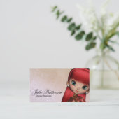 リトルレッドヘアアジアガールファンタジー名刺 名刺 (スタンド正面)