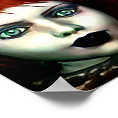 リトルレッドヘアファイアウィッチガールファンタジーアート ポスター (角)