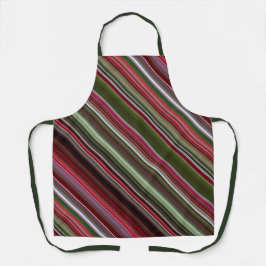 リトルレッドベリーレッド&グリーンストライプ エプロン