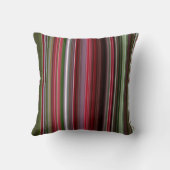 リトルレッドベリーレッド&グリーンストライプ クッション (裏面)