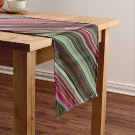 リトルレッドベリーレッド&グリーンストライプ ショートテーブルランナー