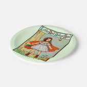 リトルレッドライディングフッドヴィンテージかわいい ペーパープレート (アングル)