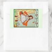 リトルレッドライディングフッドヴィンテージかわいい 長方形シール (バッグ)