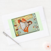 リトルレッドライディングフッドヴィンテージかわいい 長方形シール (封筒)