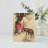 リトルレッドライディングフッドヴィンテージ童話 ポストカード (スタンド正面)
