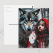 リトルレッドライディングフードとオオカミ ポストカード (正面/裏面)