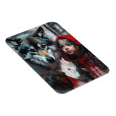 リトルレッドライディングフードとオオカミ マグネット (右側)